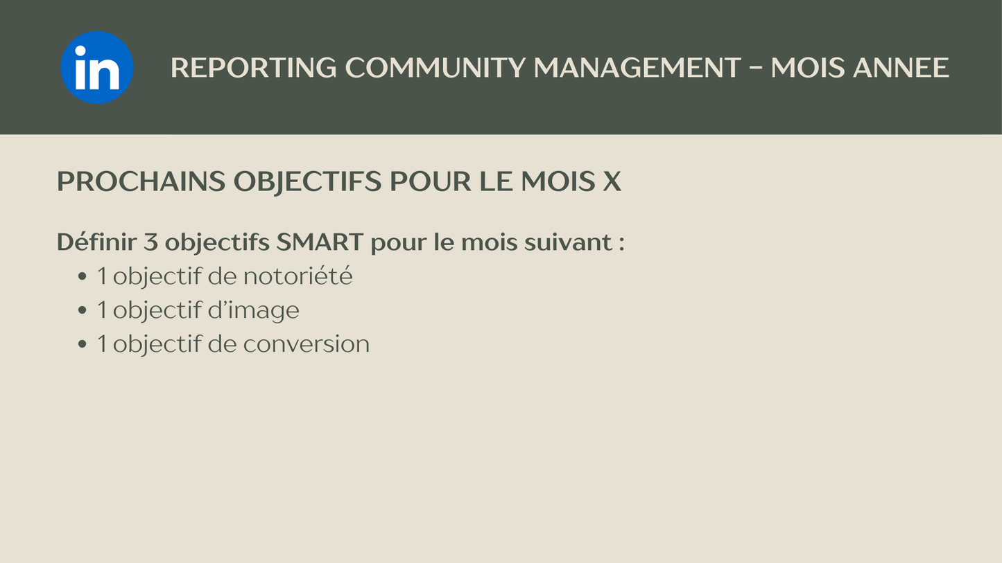 Template - Reporting Mensuel Community Manager – Instagram, Facebook, TikTok, LinkedIn