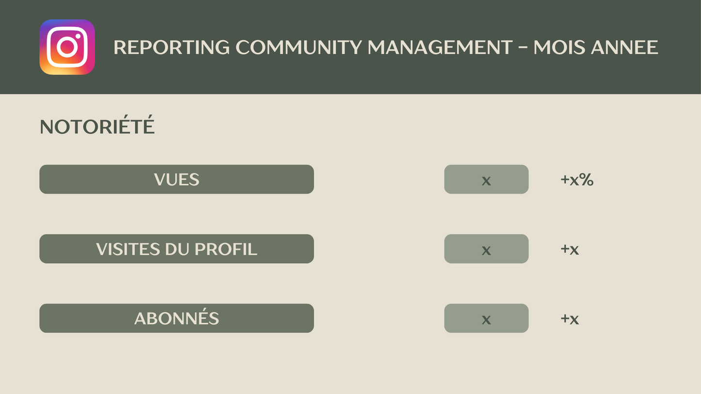 Template - Reporting Mensuel Community Manager – Instagram, Facebook, TikTok, LinkedIn